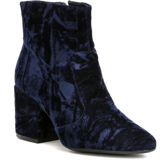 Gianni Bini Shoes - - New Gianni Bini Blue Velvet Crush Ankle Boot